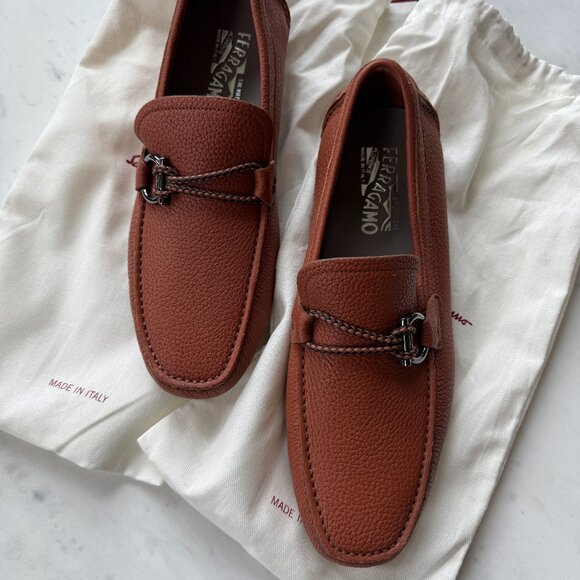 Salvatore Ferragamo Driver Loafers Mens Size 9EE – Basketball Orange –BRAND NEW - Picture 1 of 4